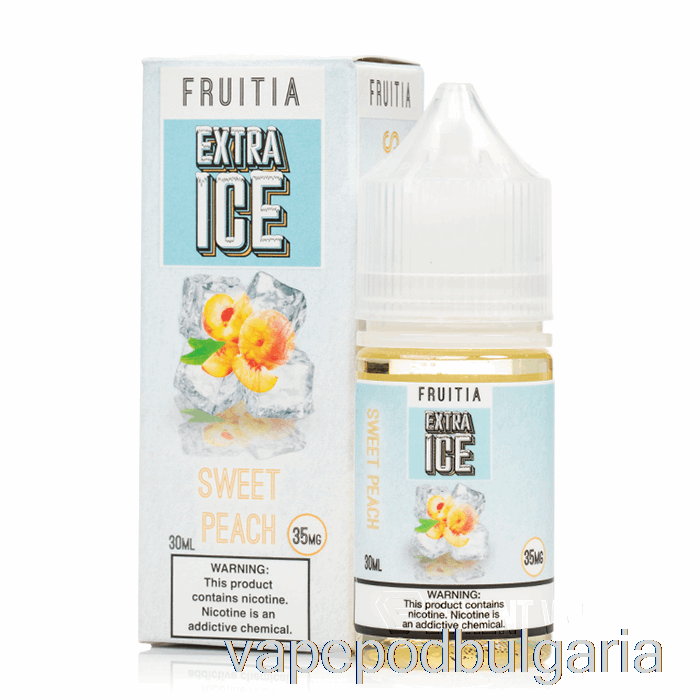 Vape Течности сладка праскова - екстра лед - фруктови соли - 30ml 50mg